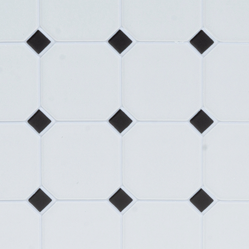 Dollhouse Miniature Tile: Diamond, 12X16, Black